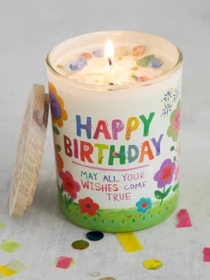 Happy Birthday Quartz Soy Candle