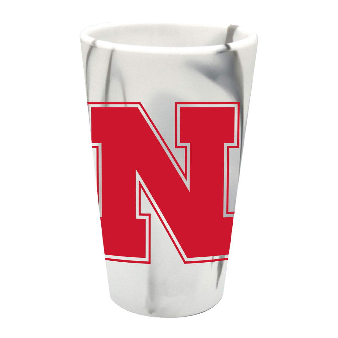 Nebraska Cornhuskers 16oz Silicone Cup Marble Design
