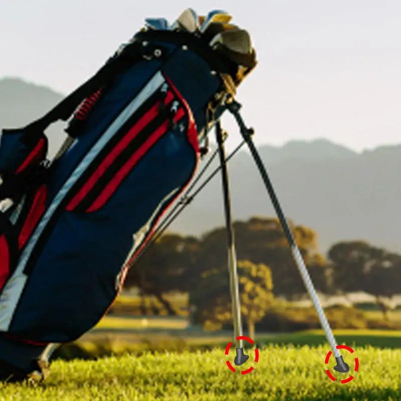 Universal Golf Bag Feet Replacement 2pcs Golf Bag Stand Rubber Feet Replace For Golf Bag Stand Golf Bag Accessories