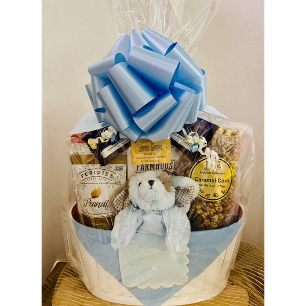 Baby Boy Gift Basket Large Gourmet Baby Basket -Jenny's Gift Baskets