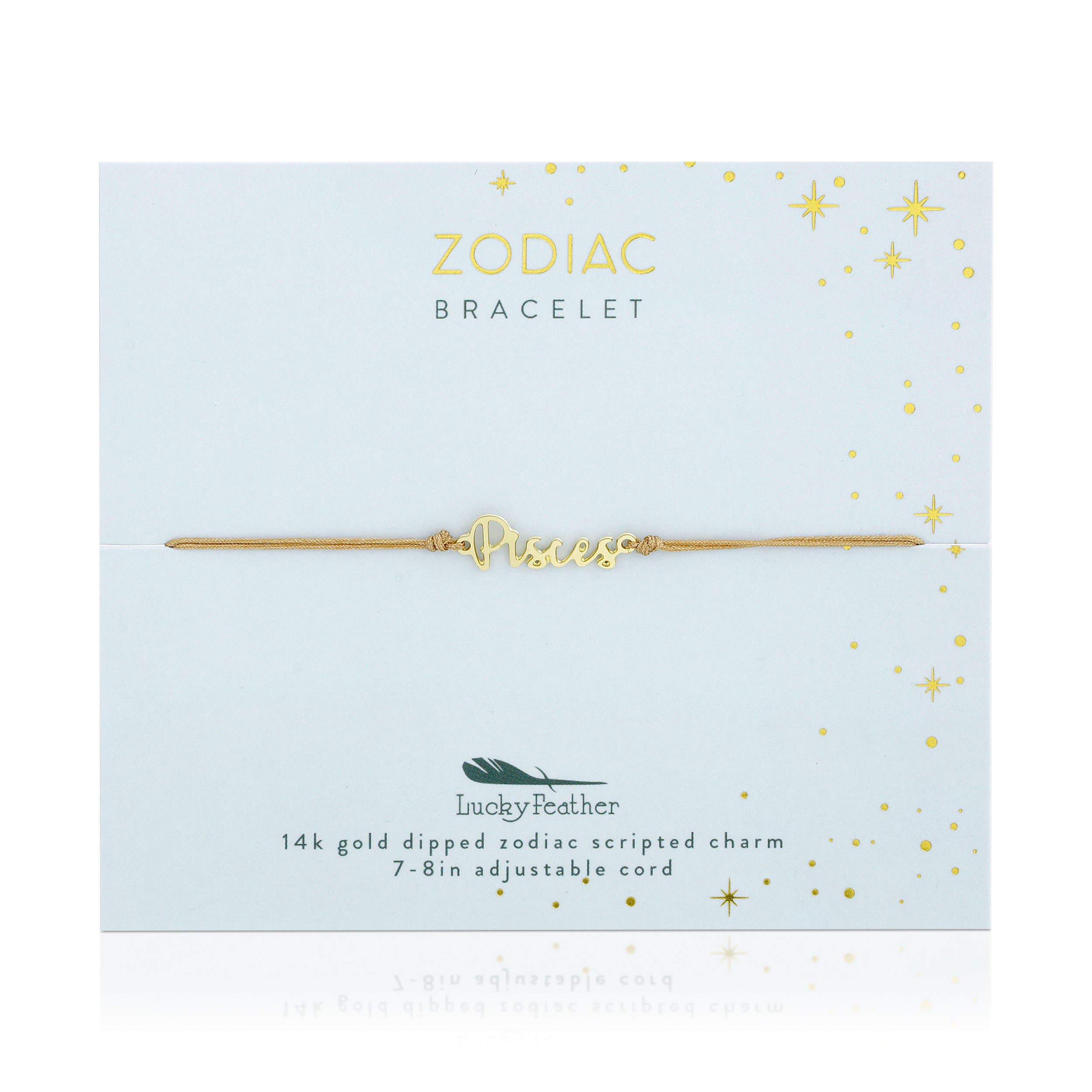 Picses Zodiac Cord Bracelet Gold