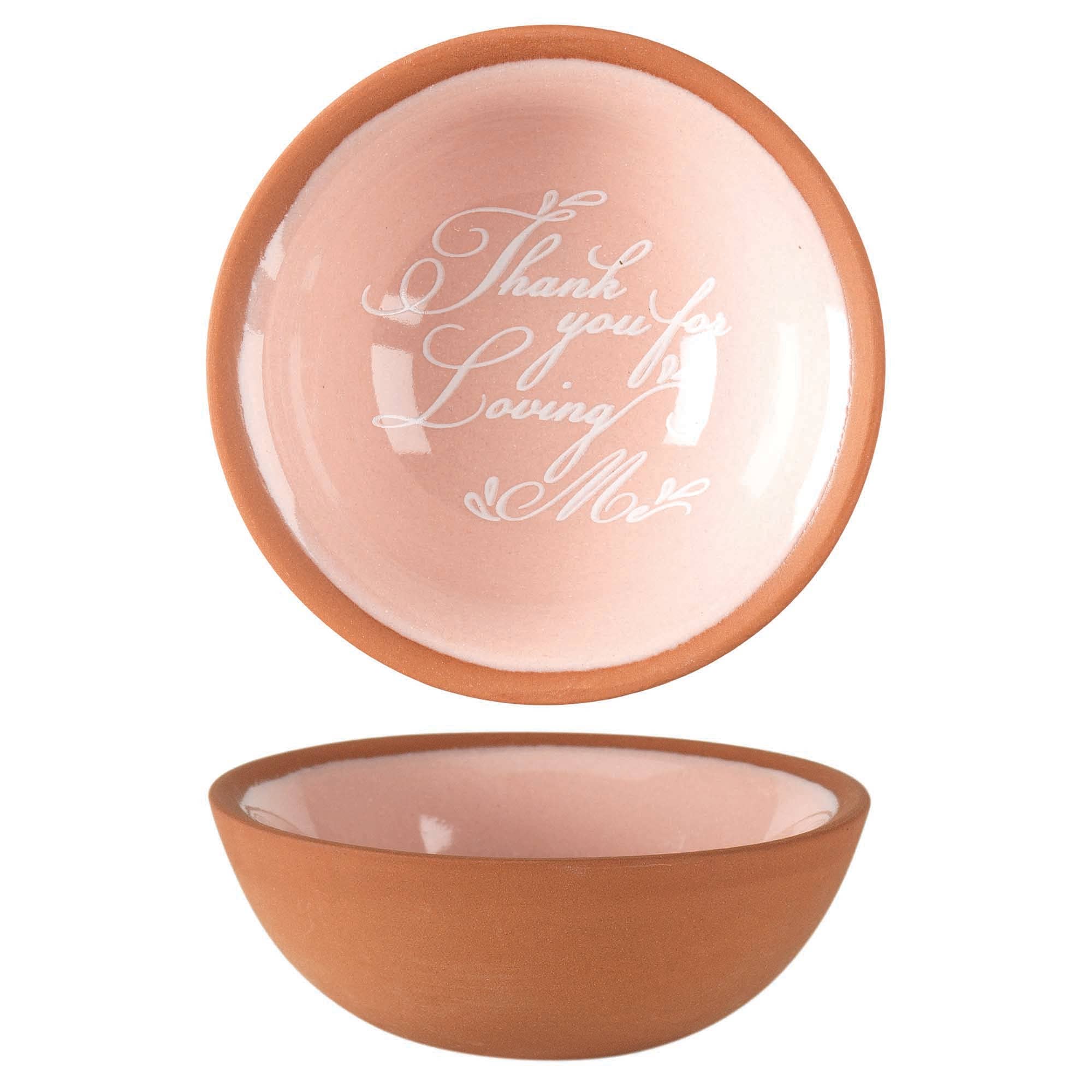 Thank You For Loving Me Terra Cotta Tray