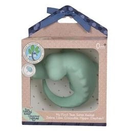 Crocodile-Natural Organic Rubber Teether, Rattle & Bath Toy