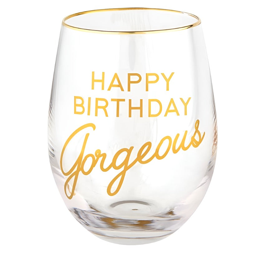 Happy Birthday Gorgeous Wine Glass