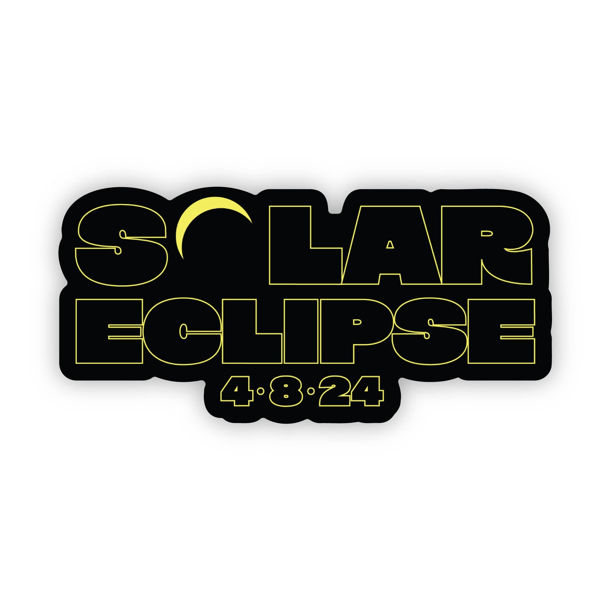 Solar Eclipse Moon Blocks Sun Sticker | April 8, 2024
