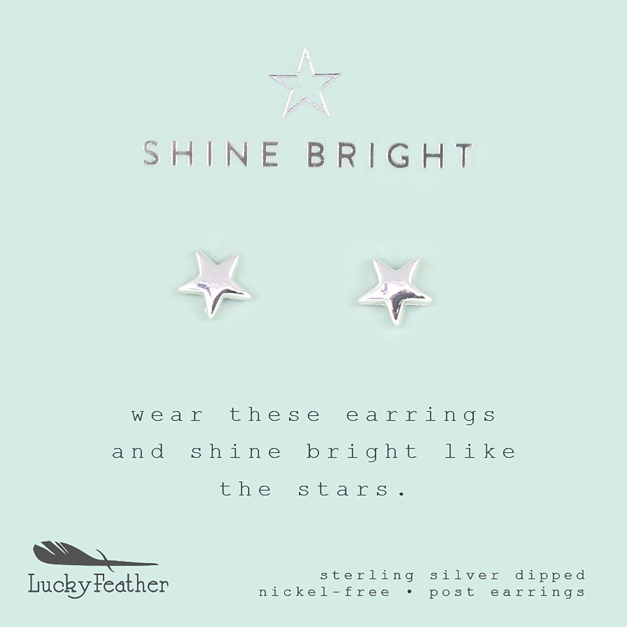 New Moon Silver Earrings - SHINE/STAR - Black Friday Closeout