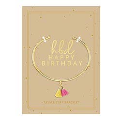 Tassel Cuff Bracelet-Happy Birthday