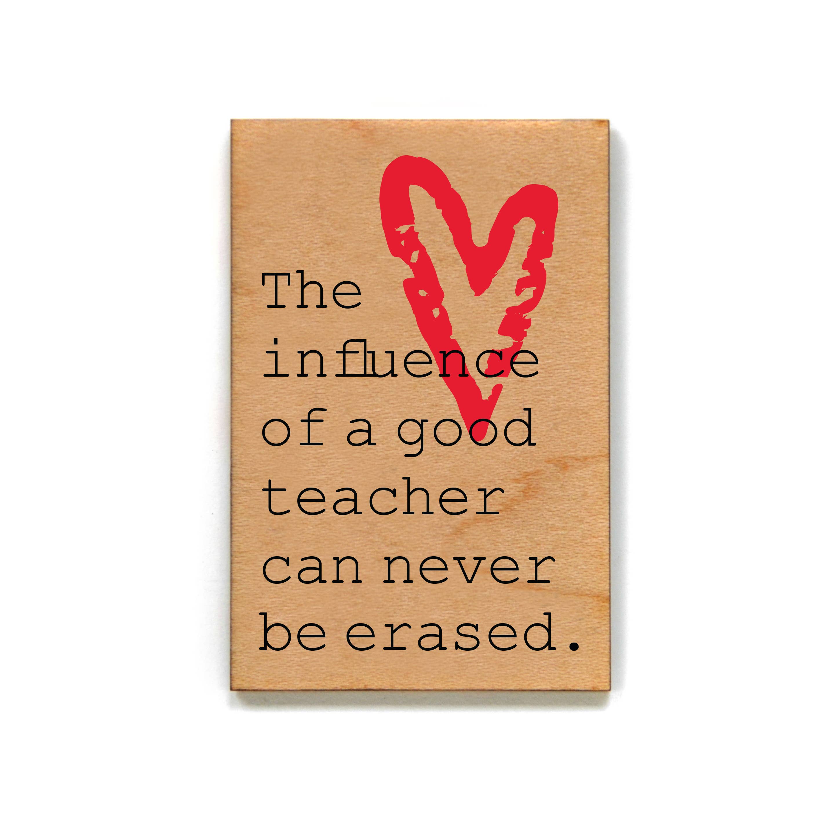 The Influence of a good teacher can never be erased Magnet
