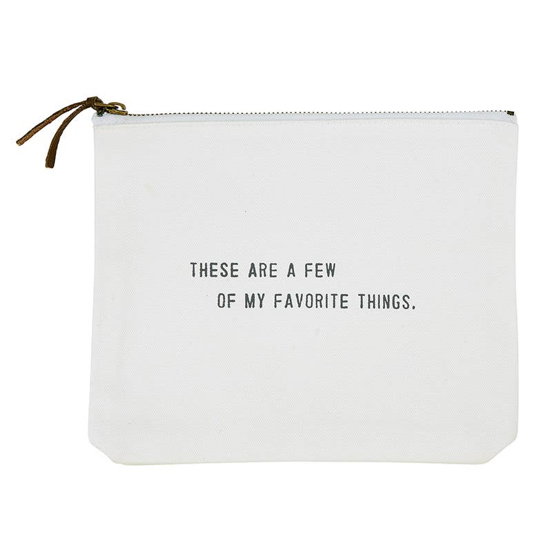 Favorite Things Canvas Zip Pouch - Clearance