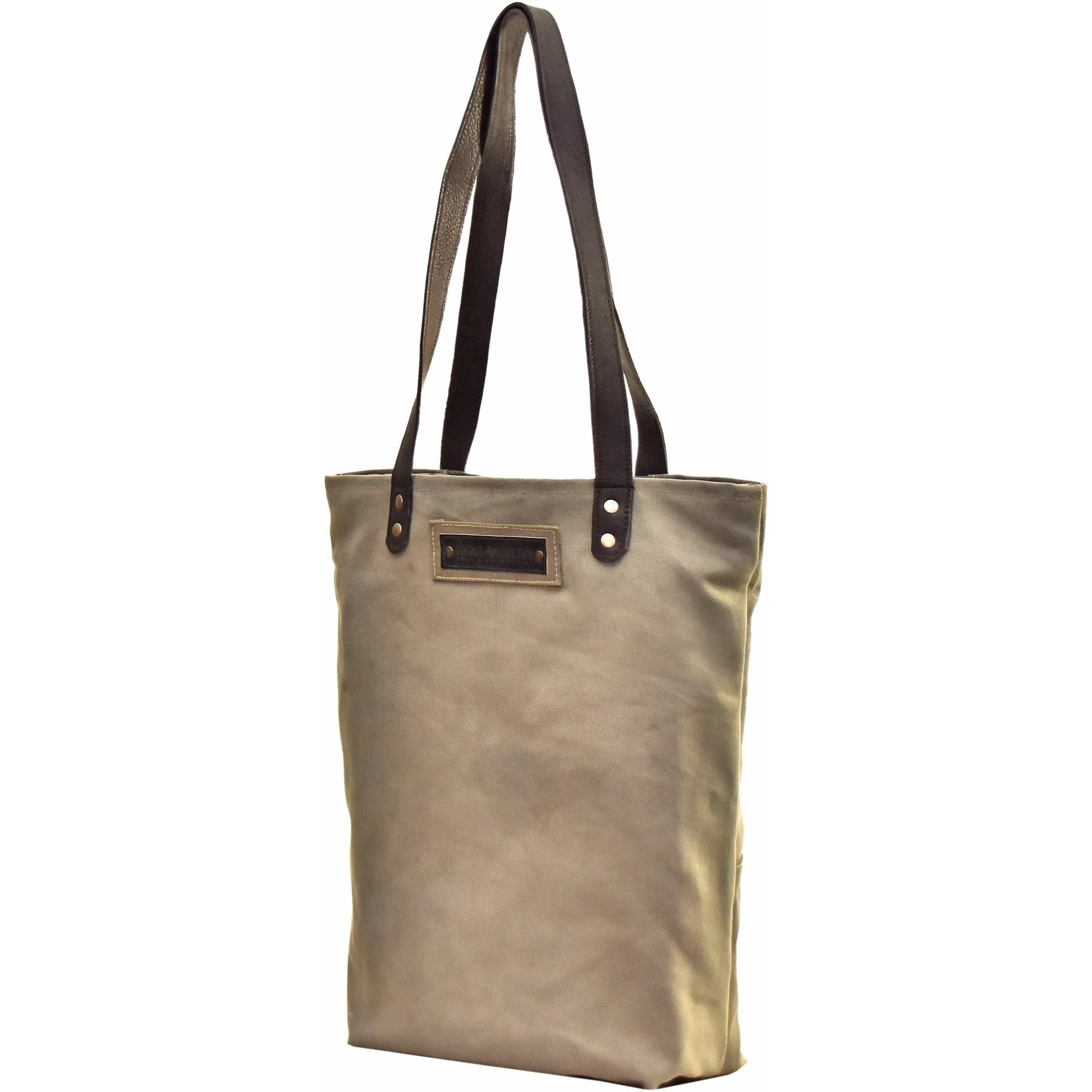 Dirt Road Junkin' Recycled Military Tent Tote - Closeout Item