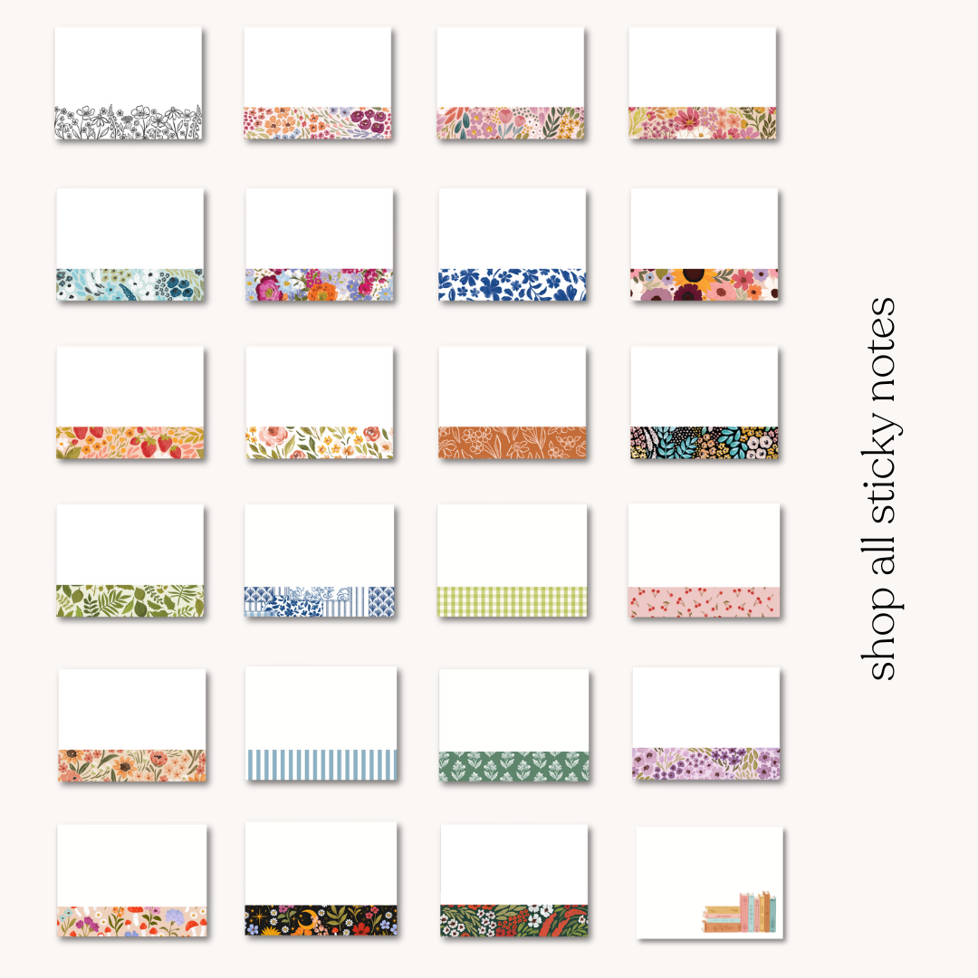 Strawberry Patch Sticky Notes - 4x3