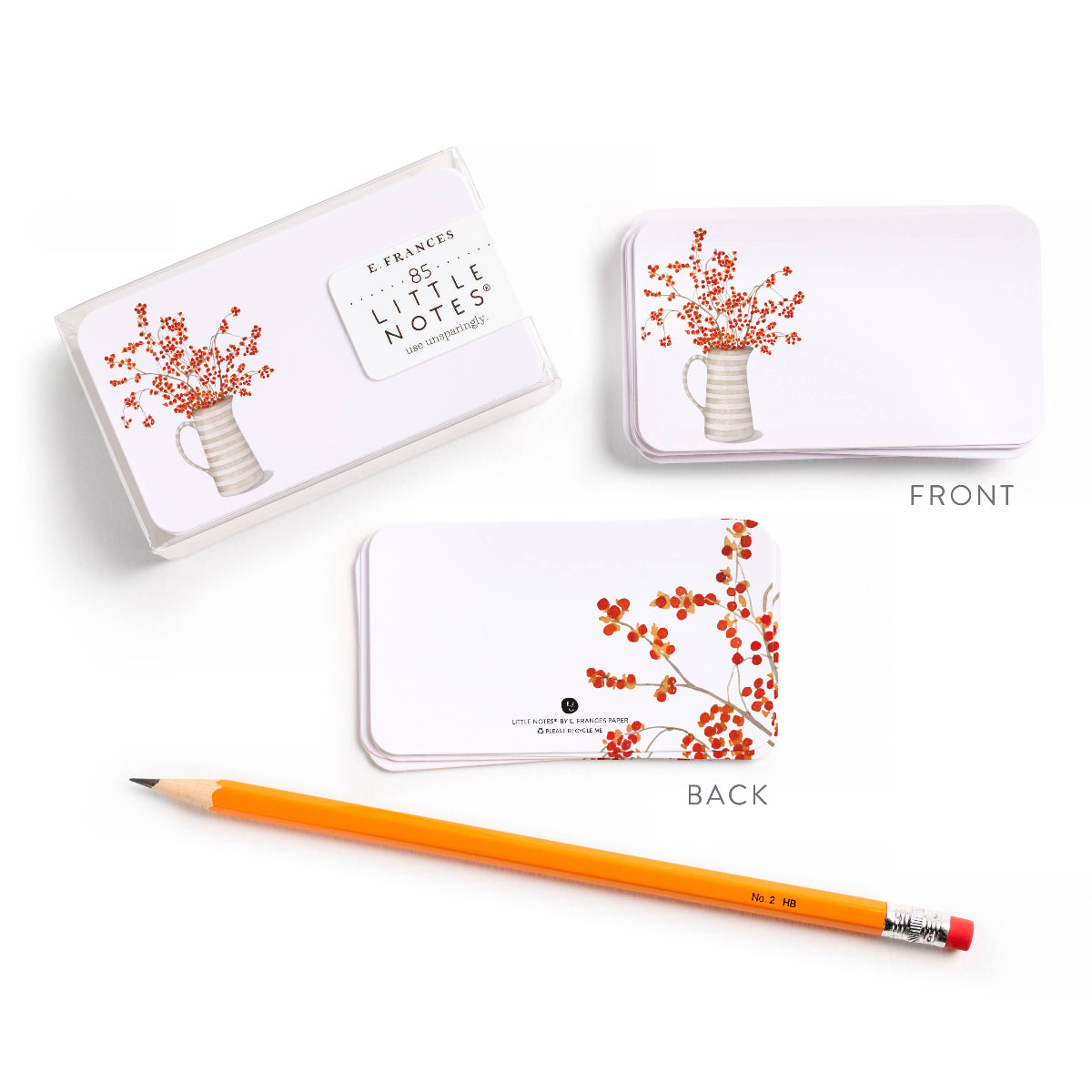E. Frances Paper - Autumn Berry Pitcher Little Notes® | Fall Mini Notecards