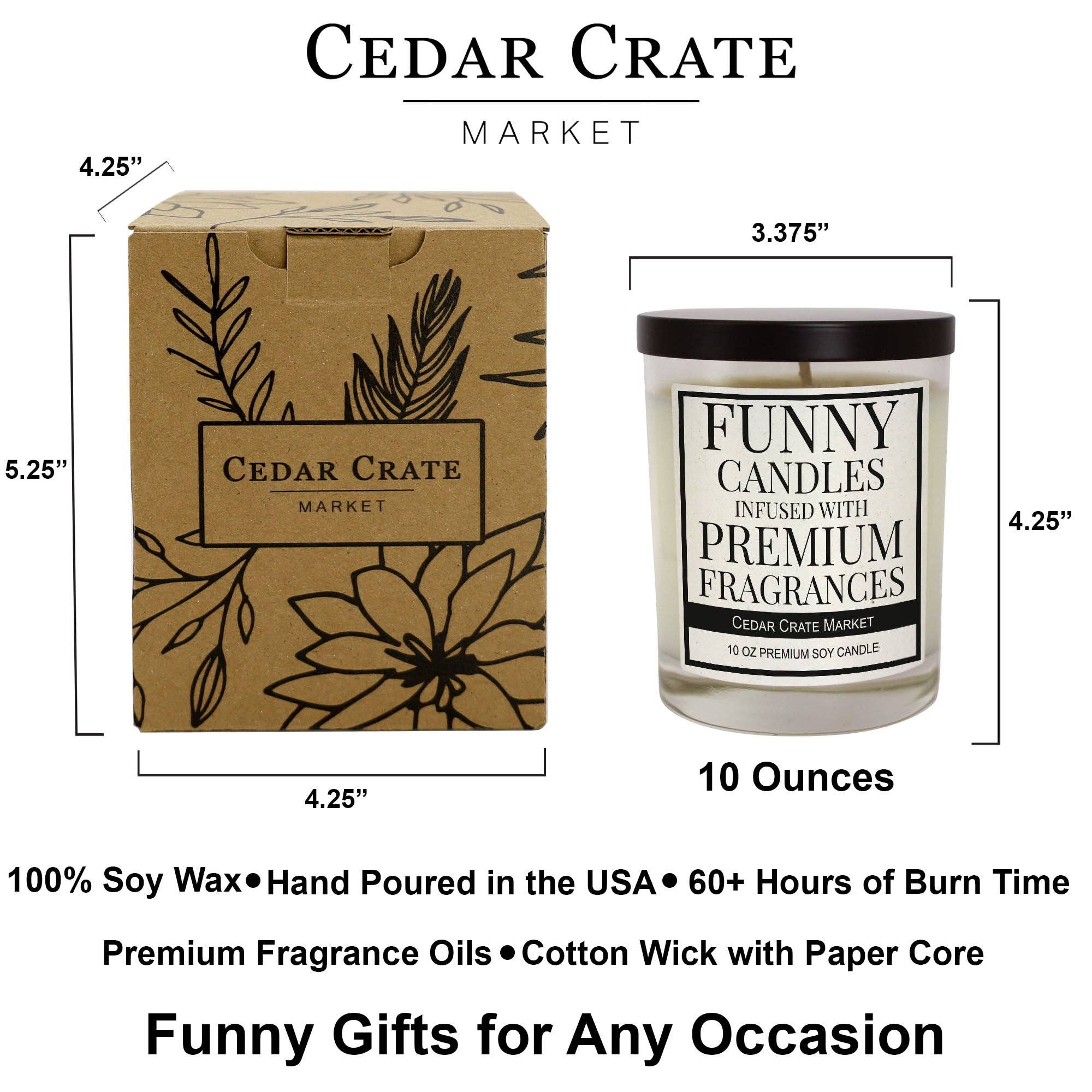 Cedar Crate Market - Finally Retired Smells Like Freedom Soy Candle