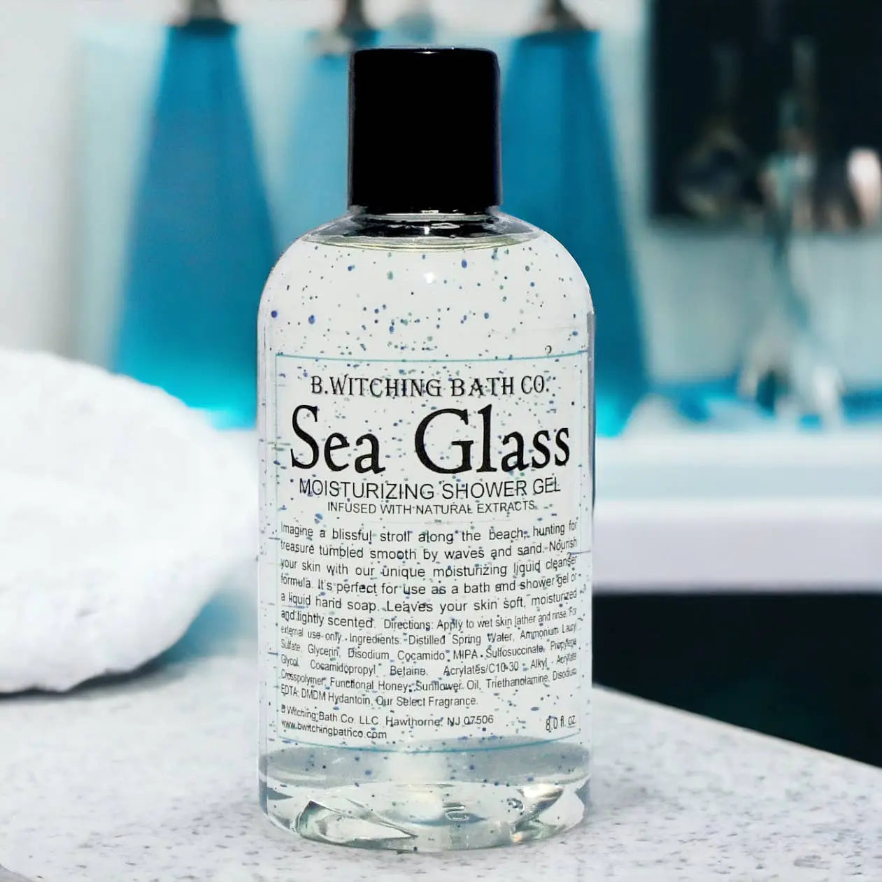 Sea Glass Shower Gel - Ocean-Inspired Moisturizing Formula 8oz