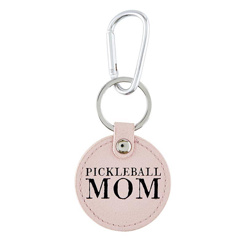 Santa Barbara Design Studio by Creative Brands - Round Leather Keychain - Pickleball Mom - Mother's Day