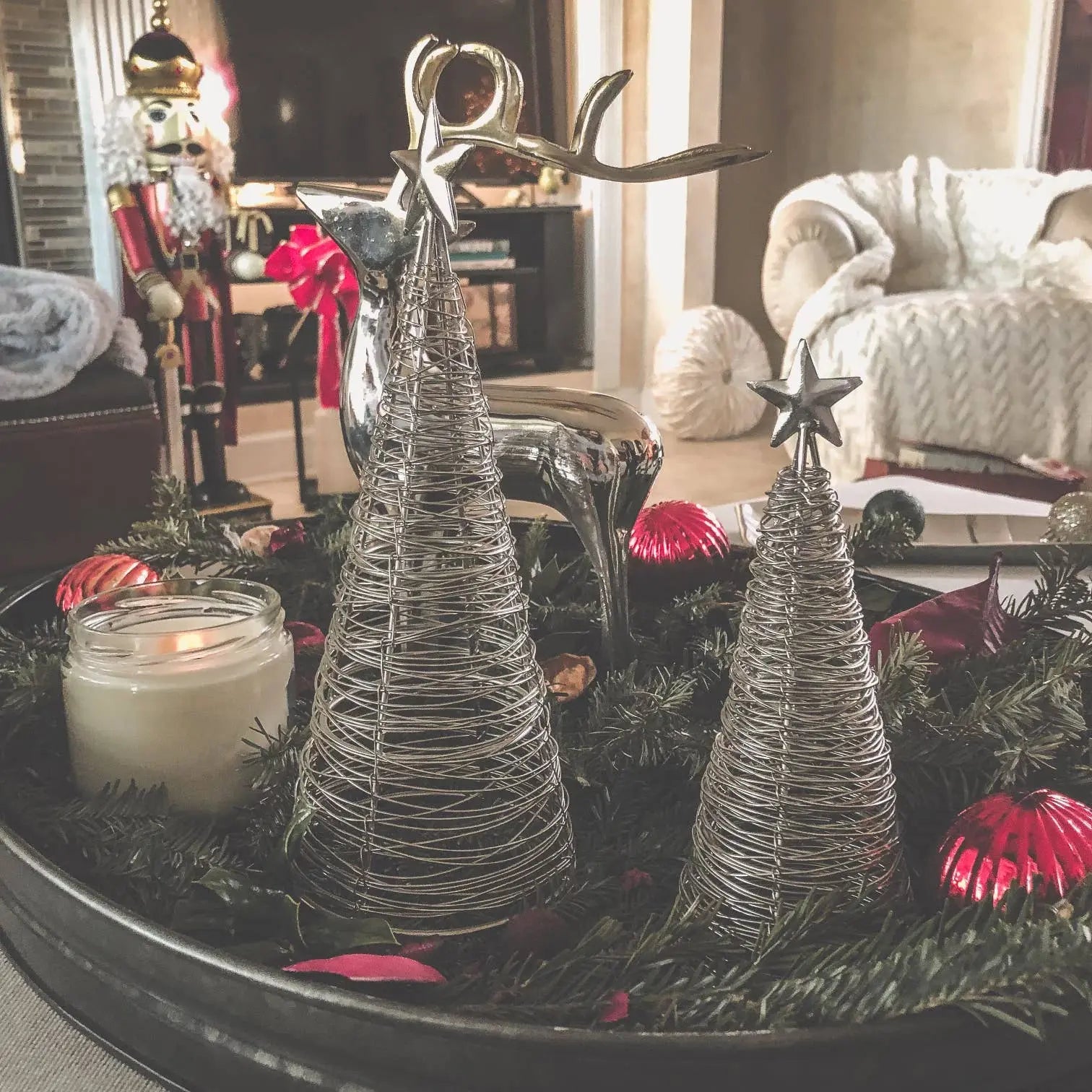 Gold Star Wire Christmas Tree - Mira Fair Trade Handcrafted Holiday Decor