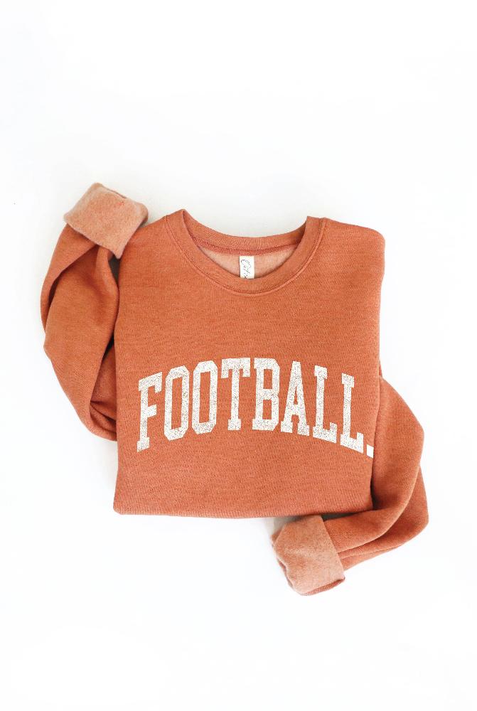 OAT COLLECTIVE - FOOTBALL Graphic Sweatshirt: AUTUMN LEAF  Medum