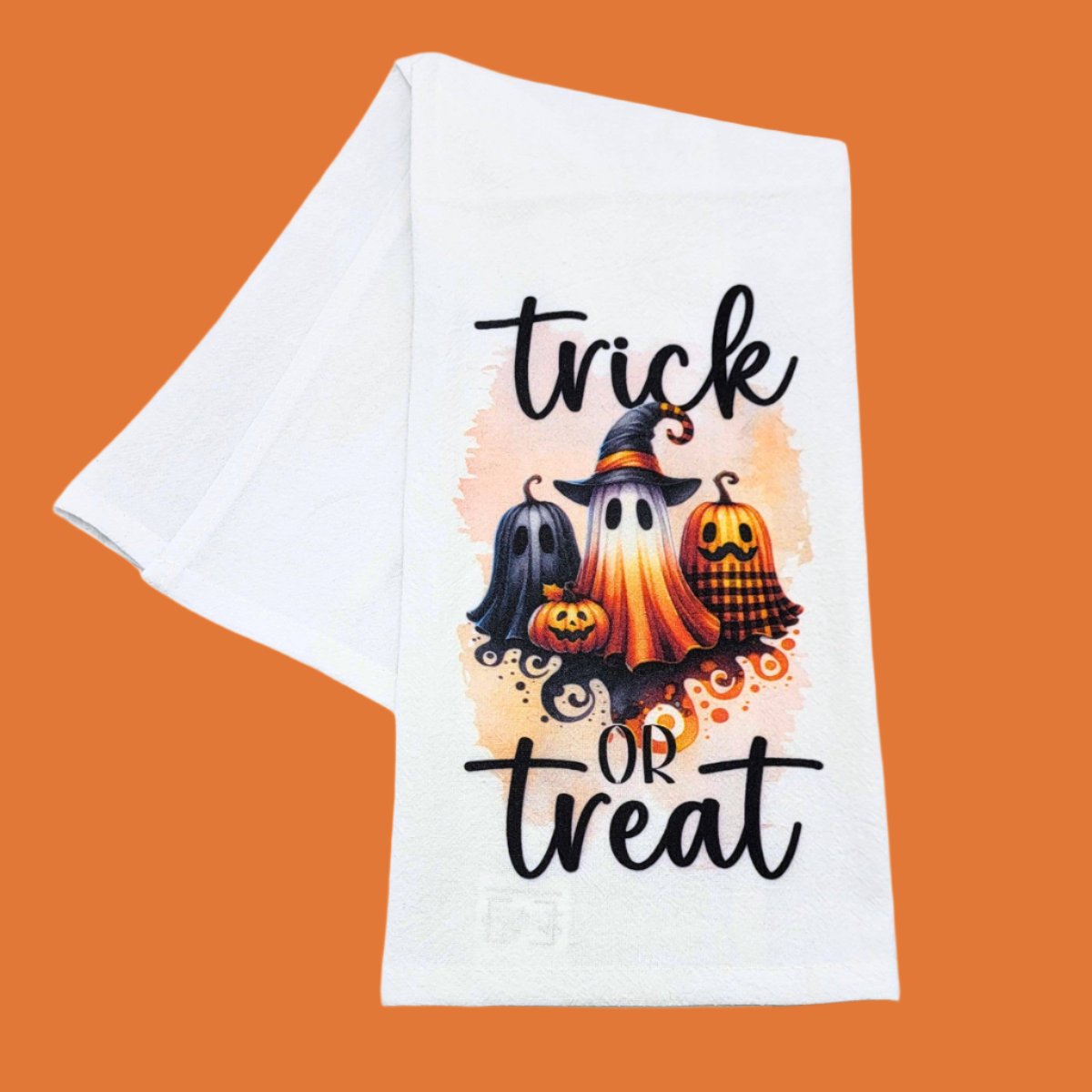 Driftless Studios - Trick Or Treat Ghost - Halloween Tea Towels - Halloween Décor