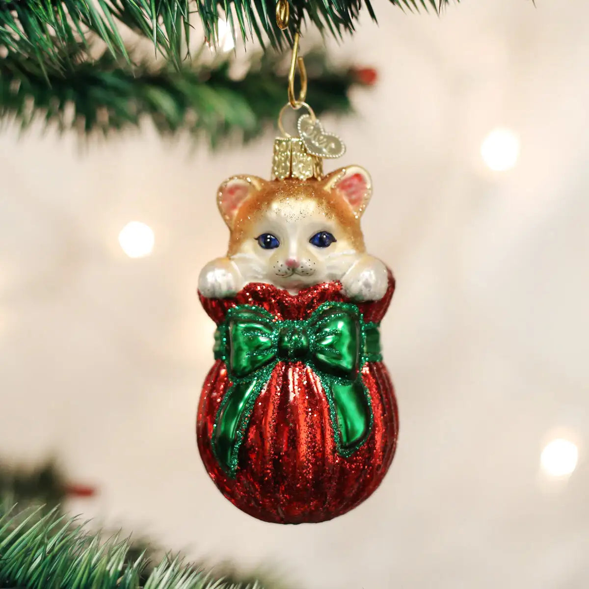 Old World Christmas - Letting The Cat Out Of Bag Holiday Ornament