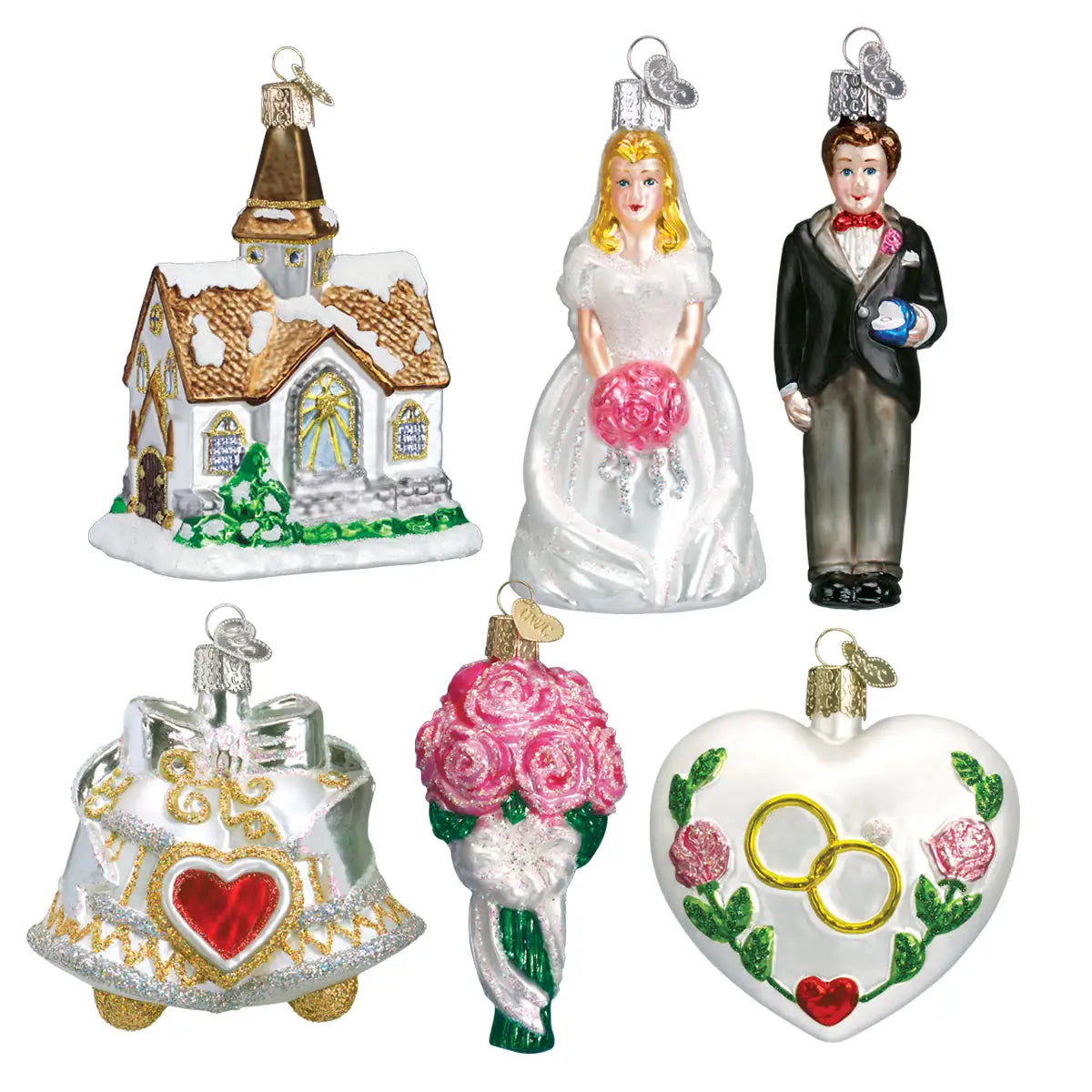 Old World Christmas - Wedding Ornament Collection