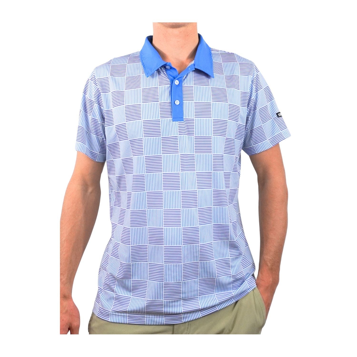 Shank It Golf - Blue Checker Polo