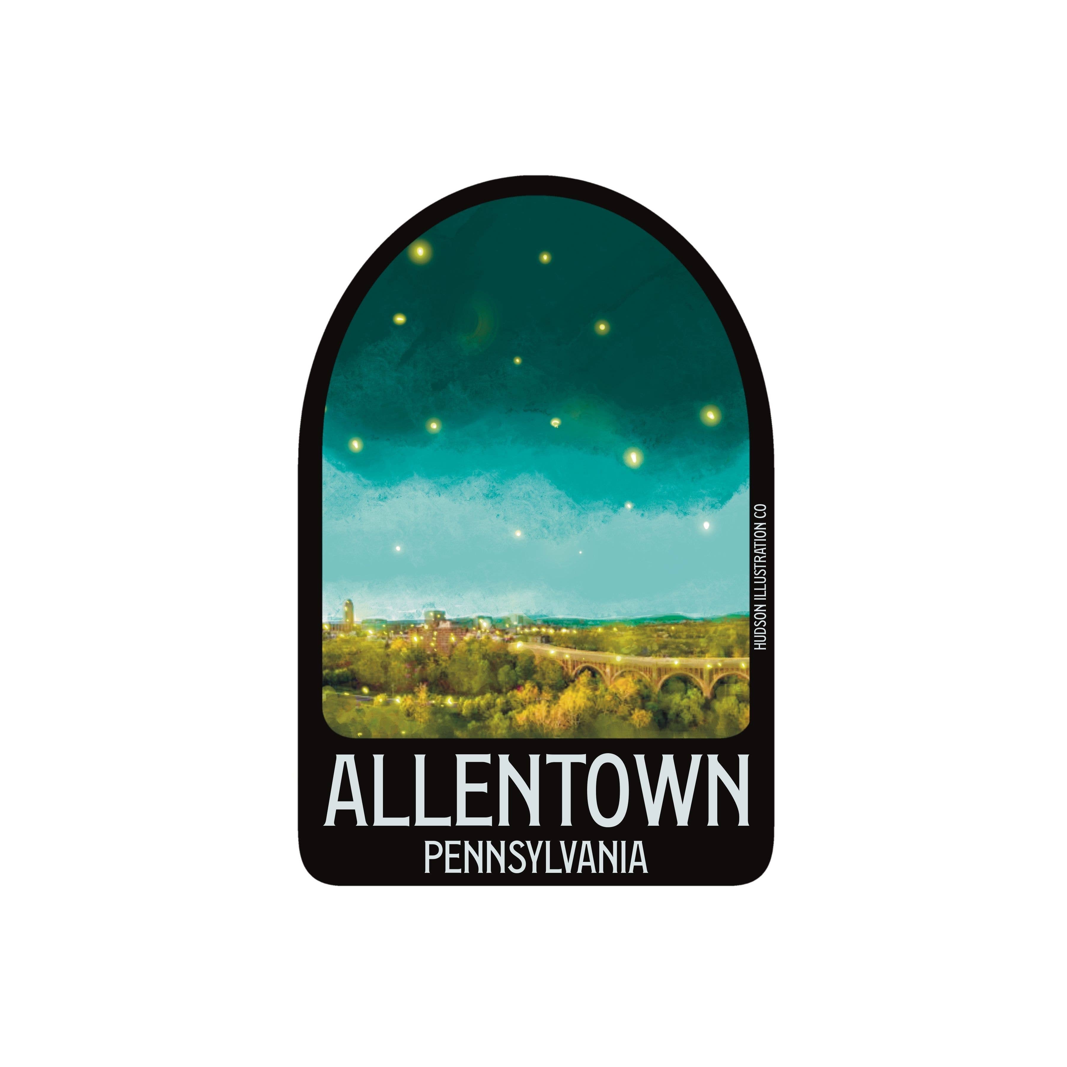 Hudson Illustration Co - Allentown Pennsylvania - Sticker/Magnet/Print