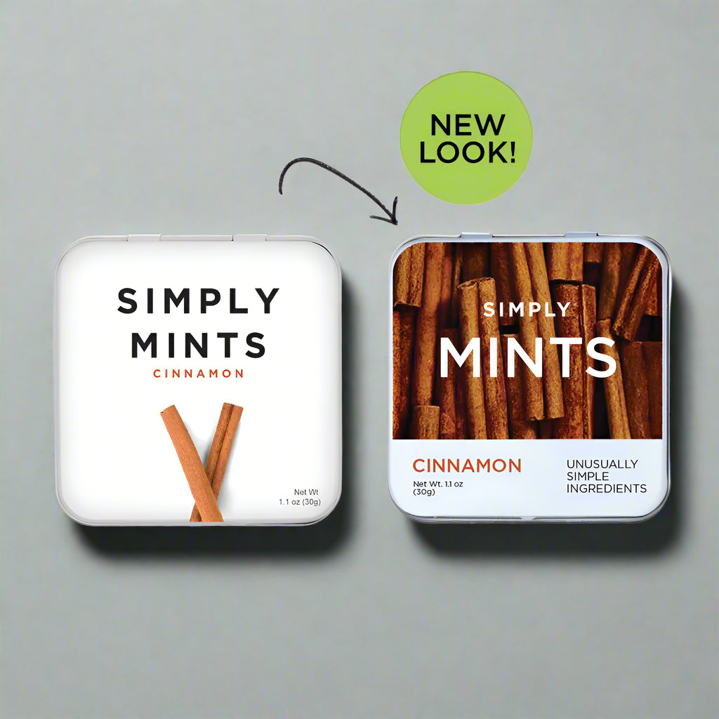 Chicle Simply - Pastillas de menta Simply - Canela