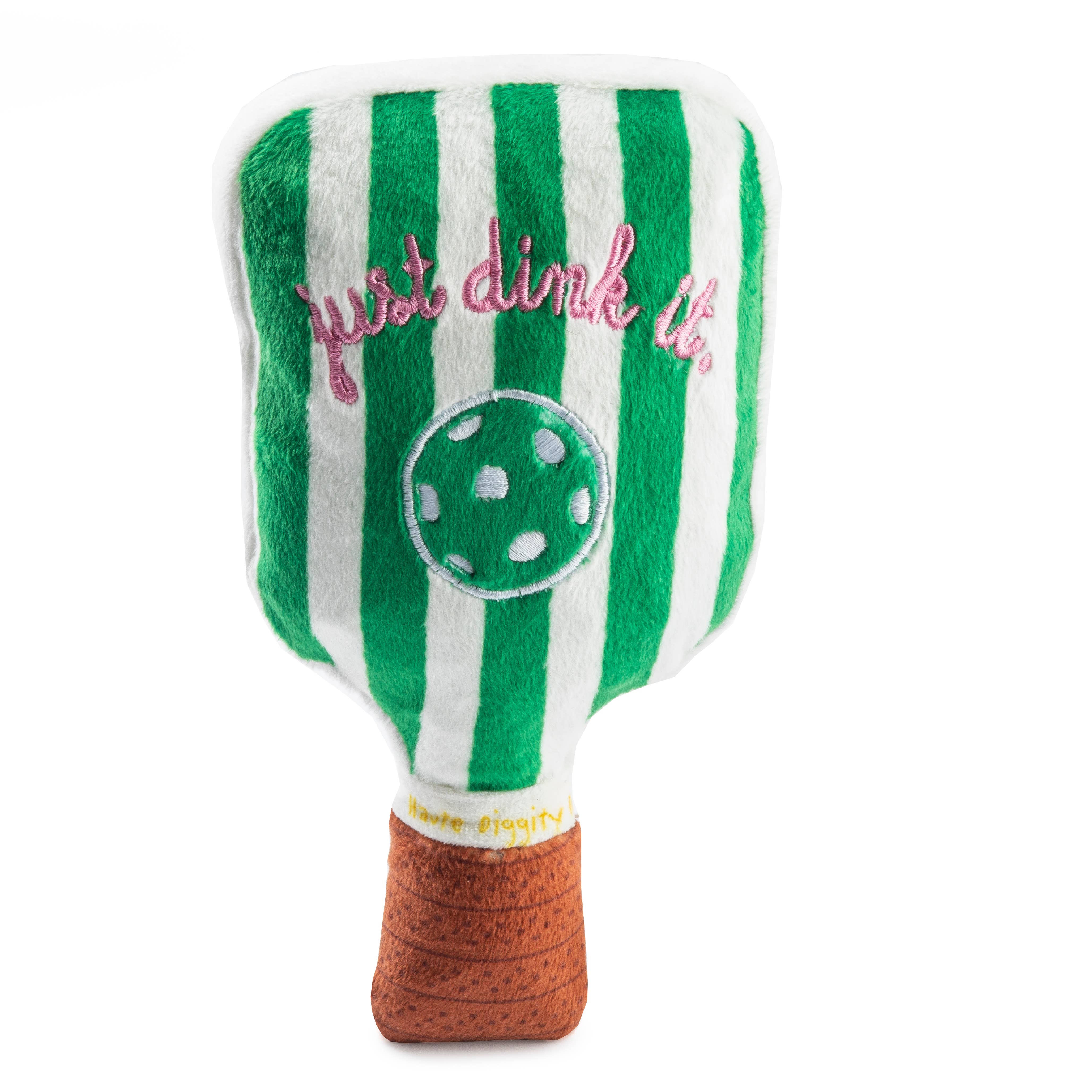 Haute Diggity Dog - Green Stripe Pickleball Paddle Dog Toy