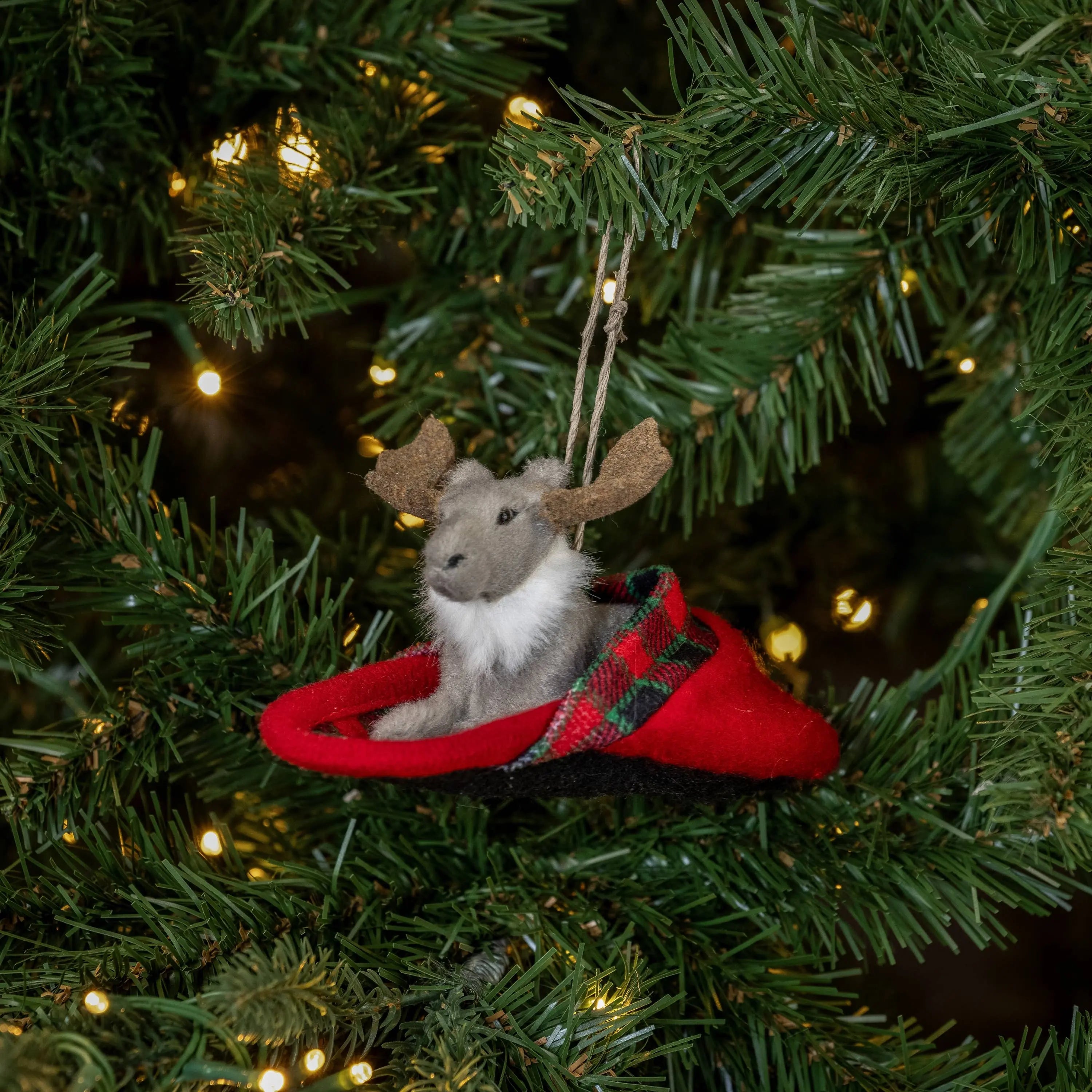 Moose in Slipper Ornament - 5.25