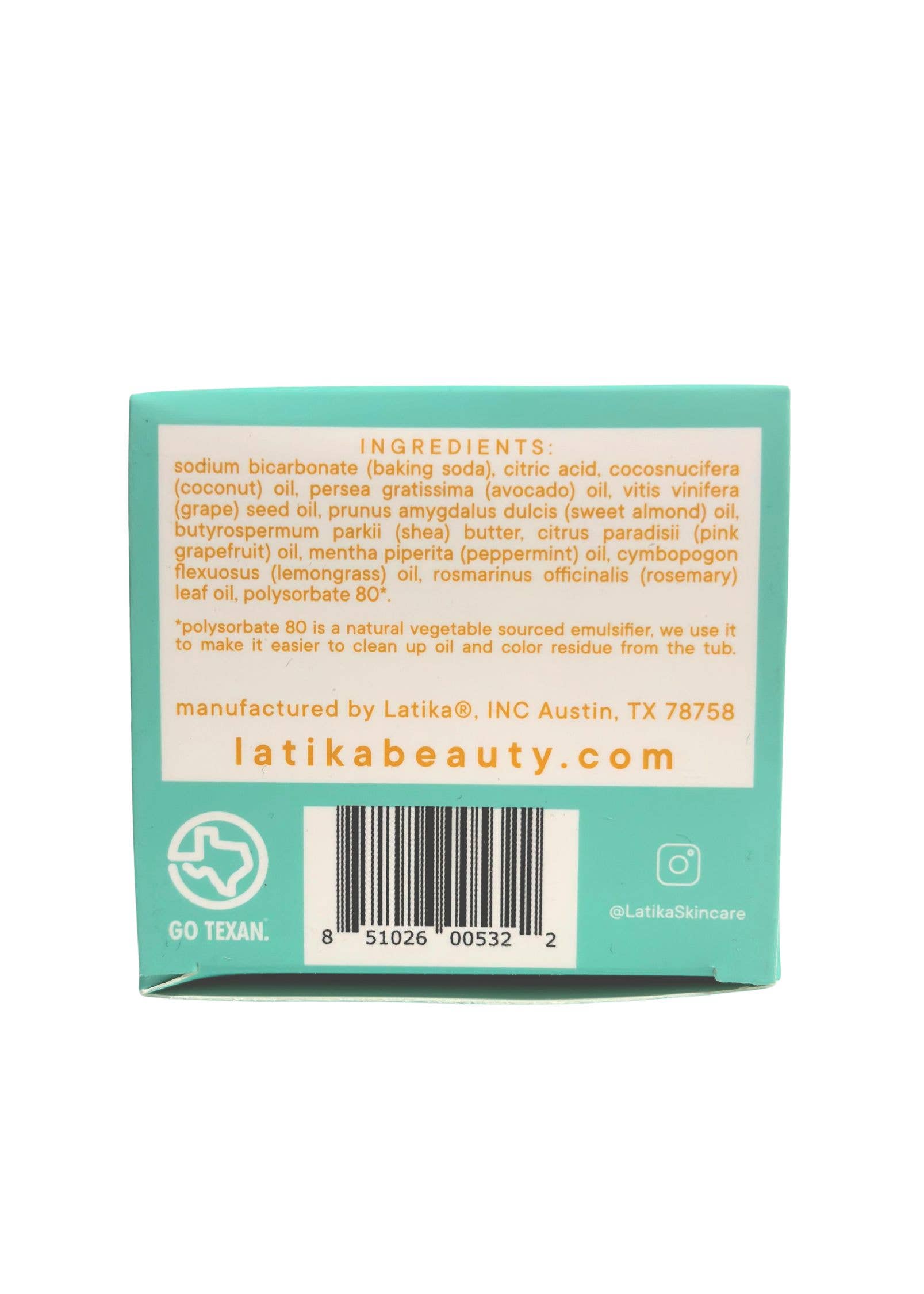 Stress Relief Bath Bomb - Aromatherapy with Grapefruit, Peppermint & Rosemary