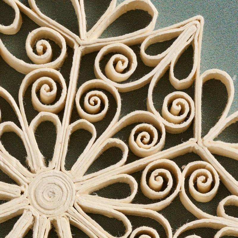 Ten Thousand Villages - Quilled Cream Snowflake Ornament