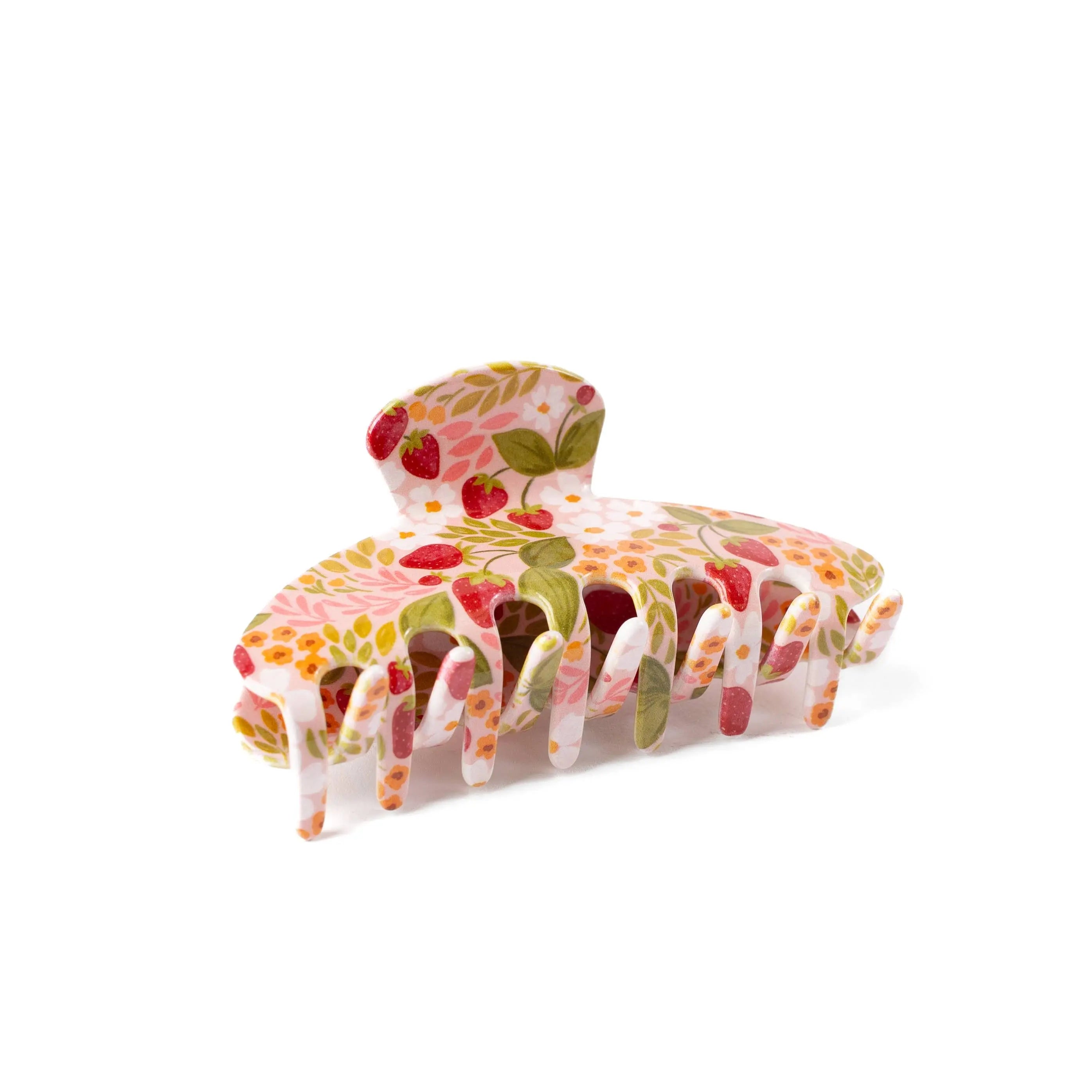 Strawberry Patch Claw Clip - Plant-Based Acetate