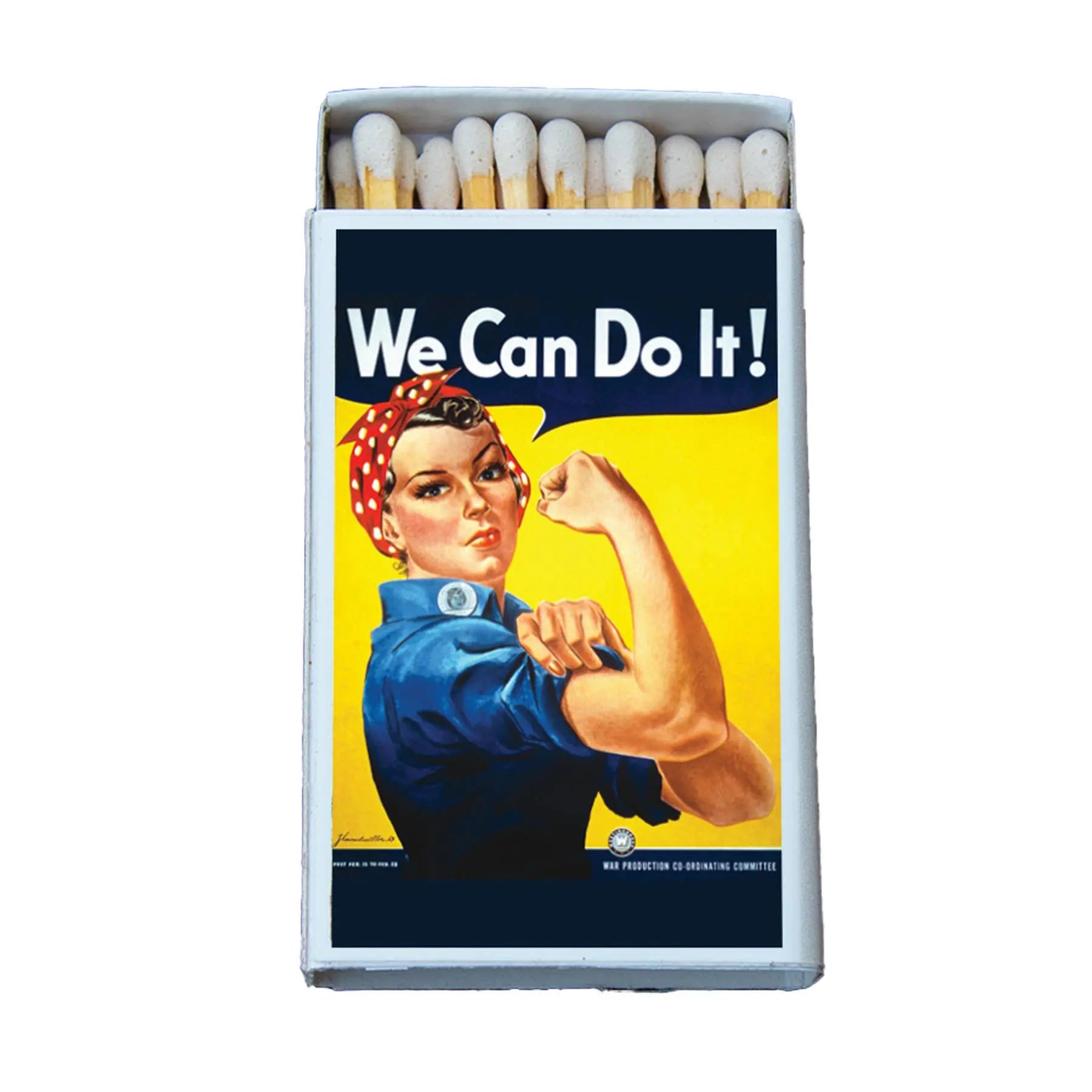 Rosie the Riveter Matchbox - Premium Candle & Incense Matches Most Amazing