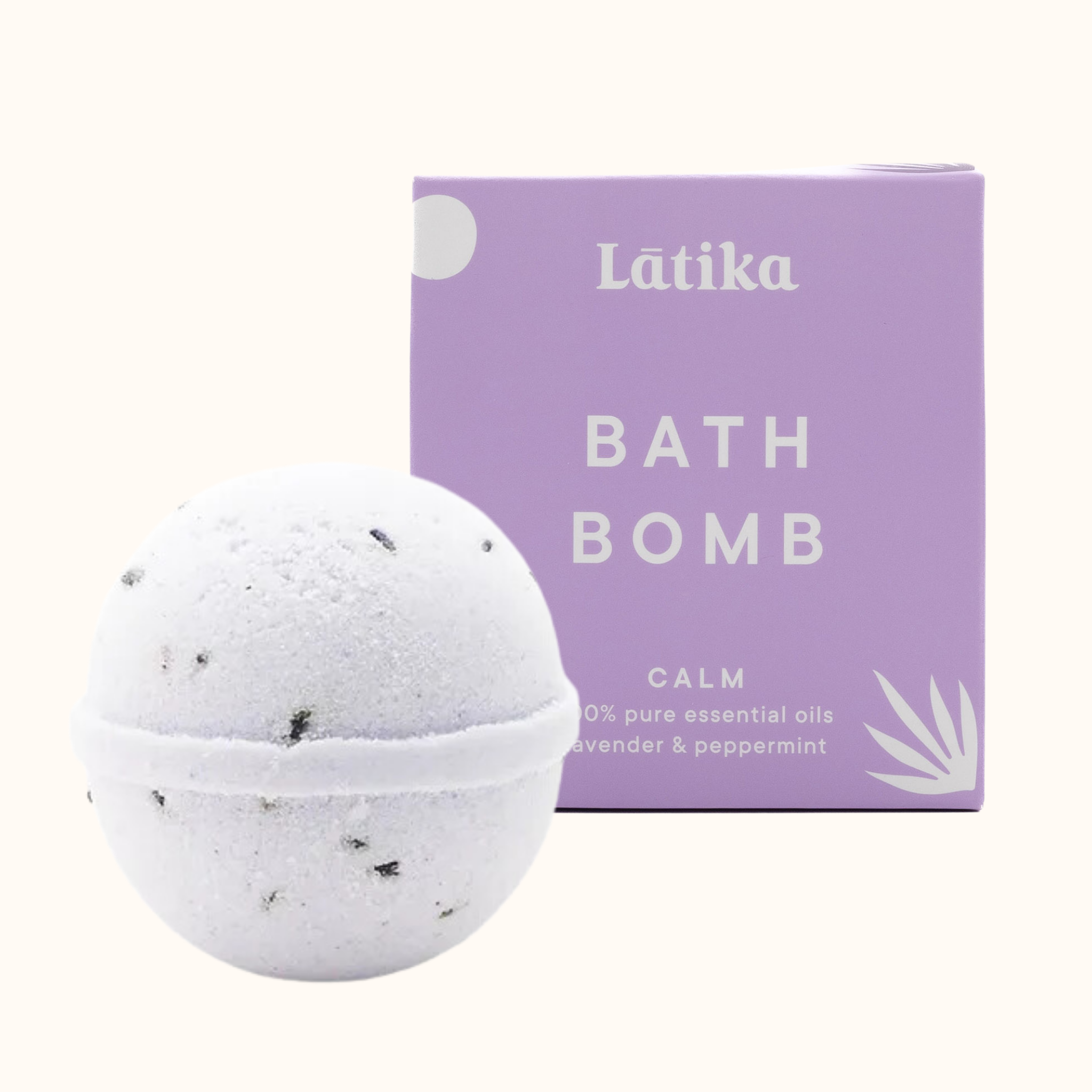 Calm Lavender Bath Bomb with Pure Essential Oils - Aromatherapy Stress Relief