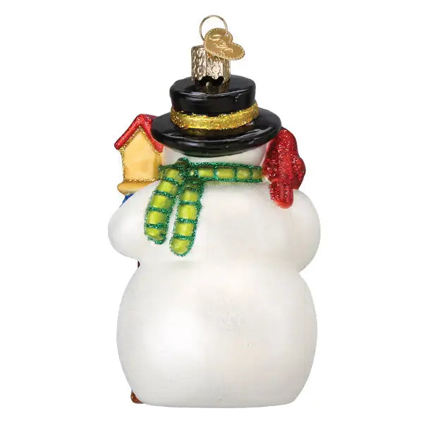Old World Christmas - Snowman With Cardinal Ornament