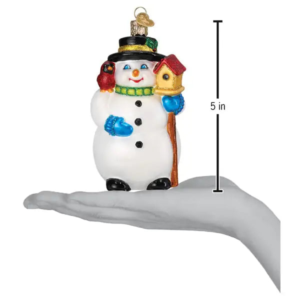 Old World Christmas - Snowman With Cardinal Ornament