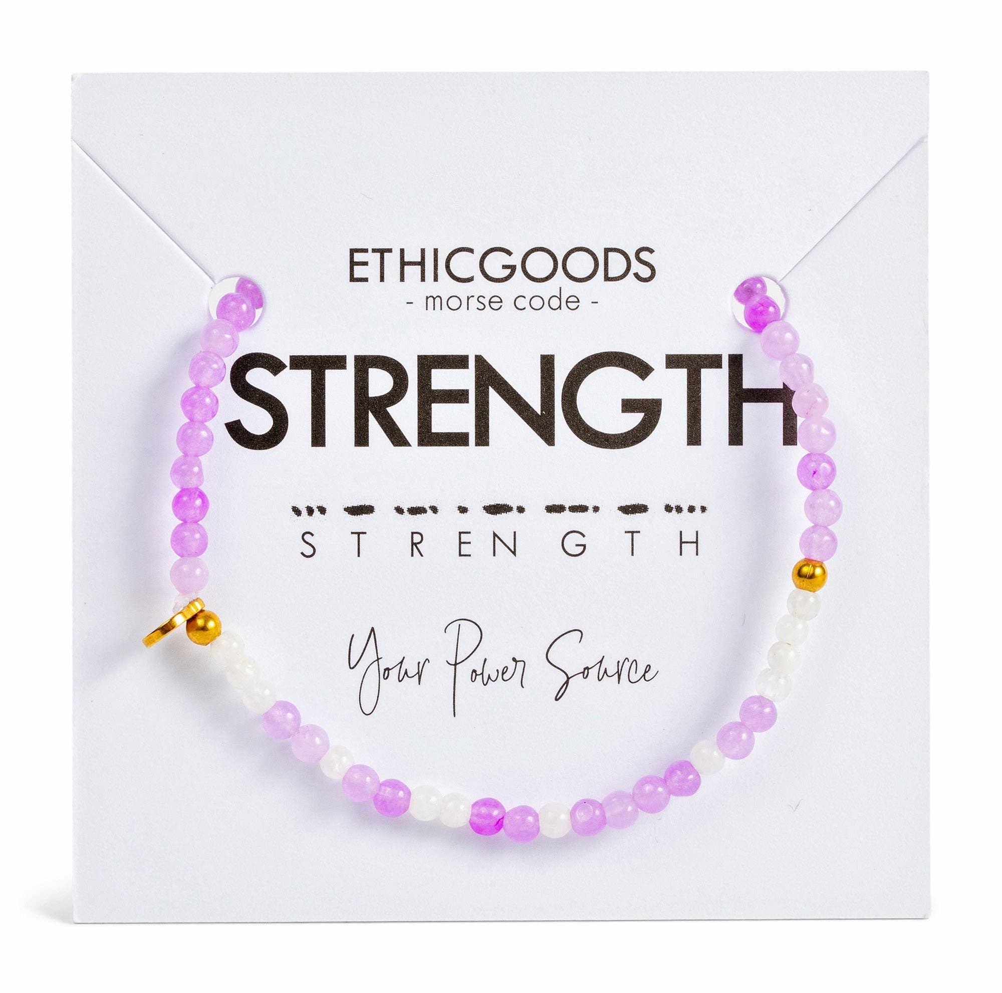 ETHICGOODS - 3mm Morse Code Bracelet | STRENGTH