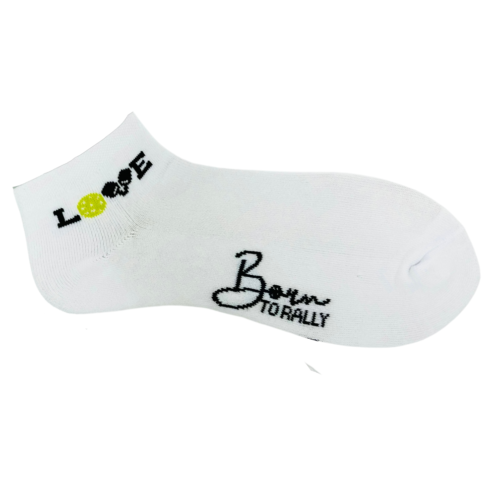 Born to Rally - Pickleball Love Ankle Socks