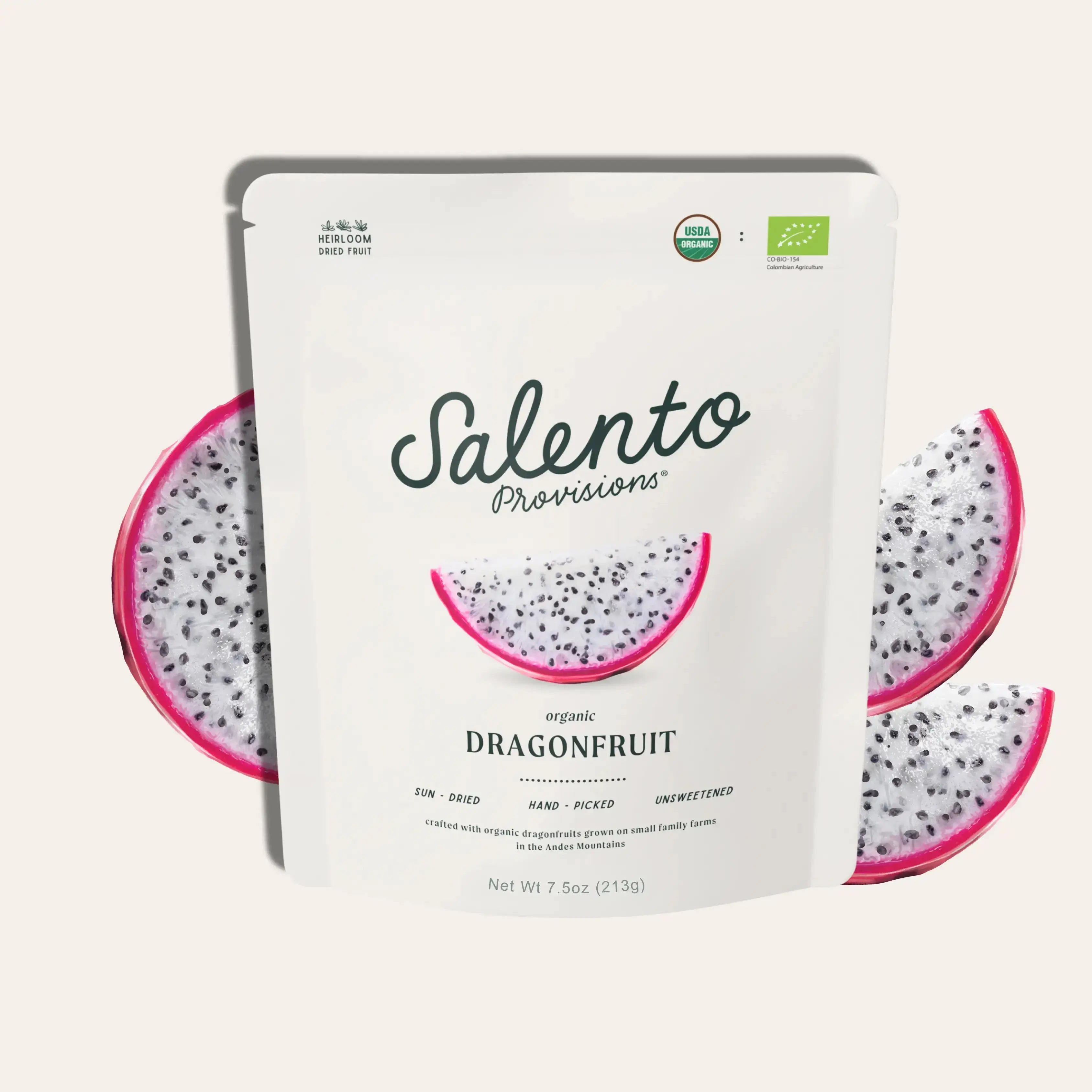 Salento Provisions Organic Dried Dragonfruit - Colombian Superfood, 7.5oz