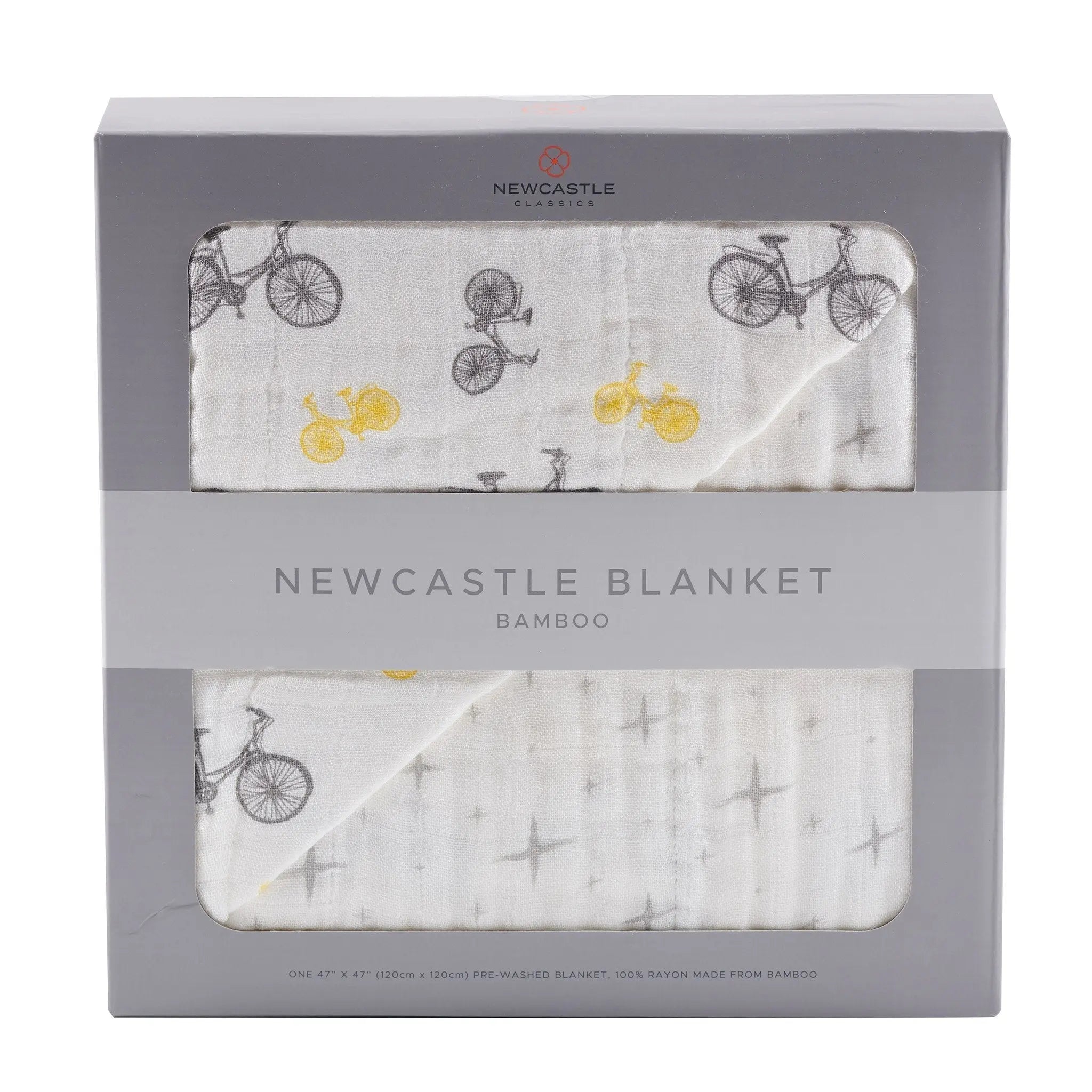 Vintage Bicycle and Northern Star Bamboo Muslin Newcastle Blanket Newcastle Classics