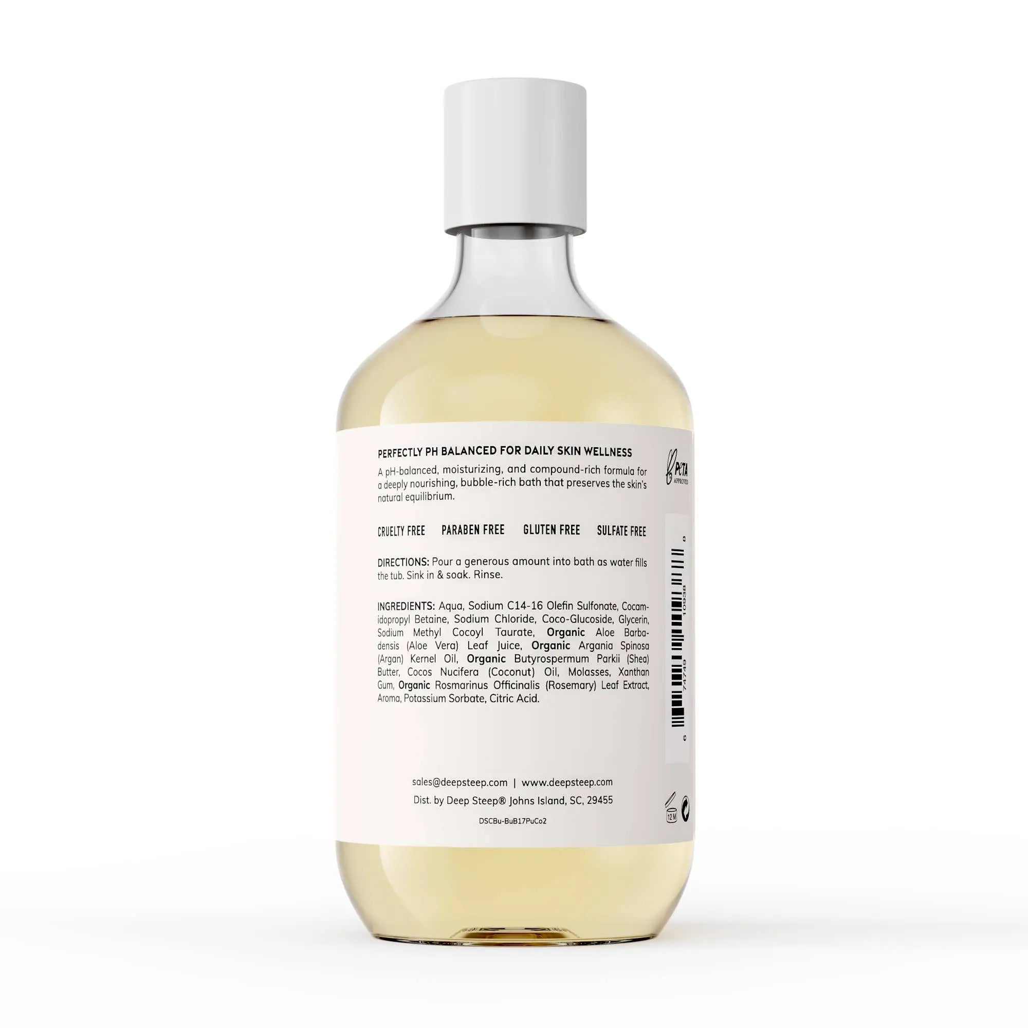 Pure Coconut Bubble Bath - Organic Moisturizing Formula 17oz