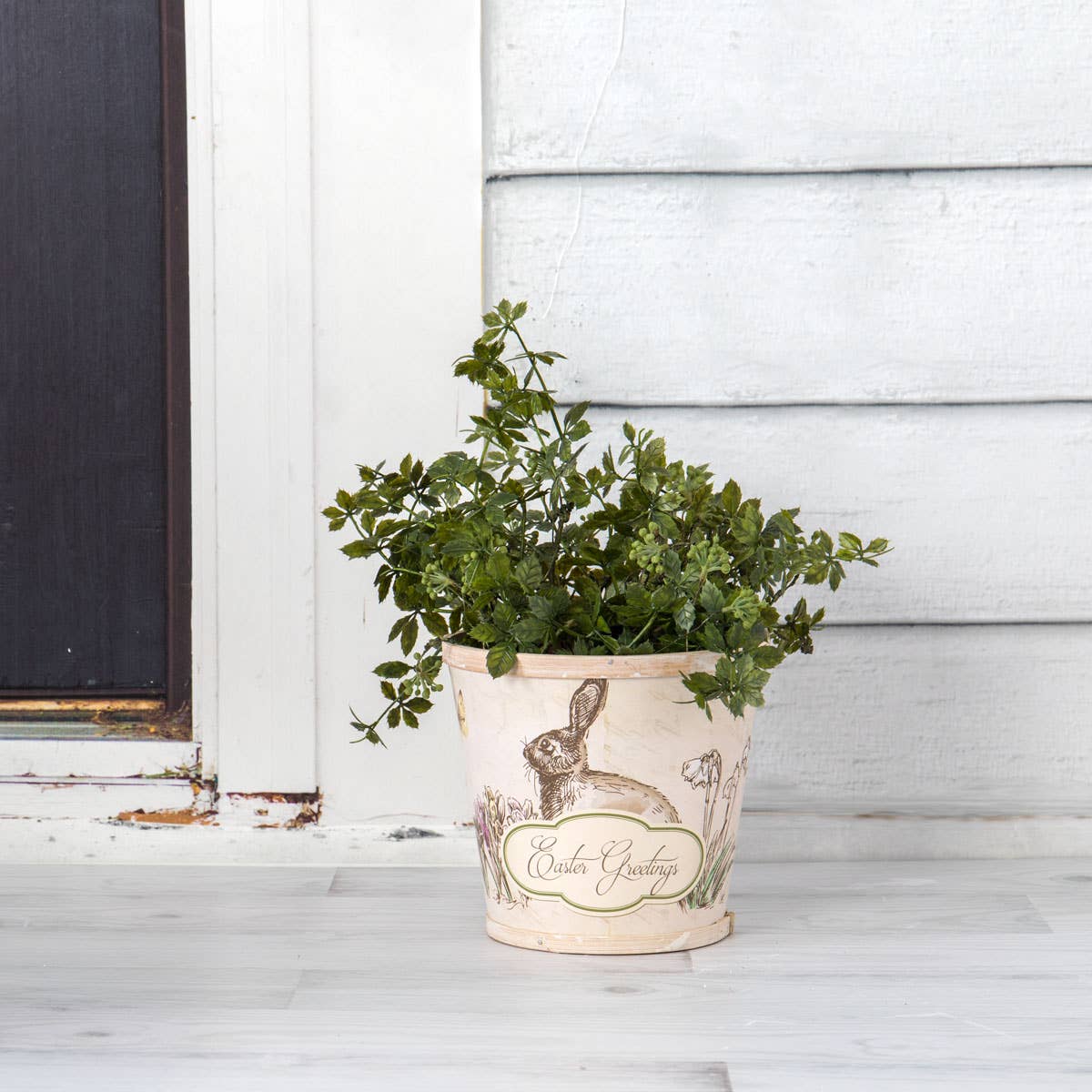 Willow Group - RD SPLITWOOD POT EASTER -BUNNY _Clearance