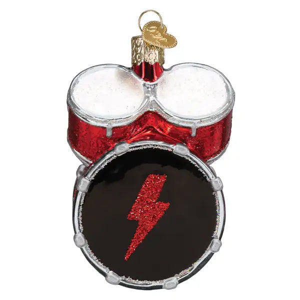 Old World Christmas - AC/DC Drum Set Ornament