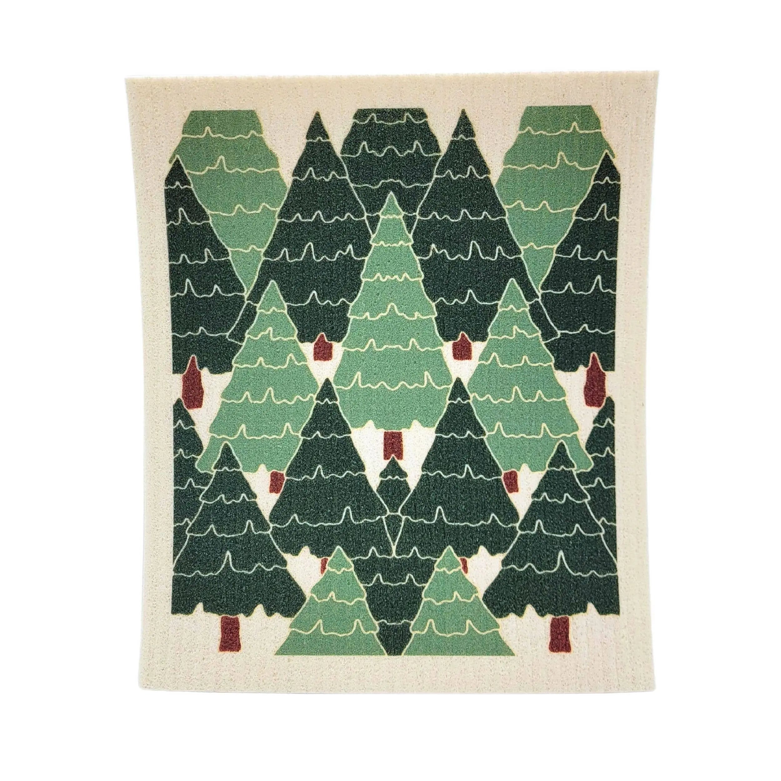 Driftless Studios - Fresh Cut Christmas Tree Swedish Dishcloth - Christmas Decor