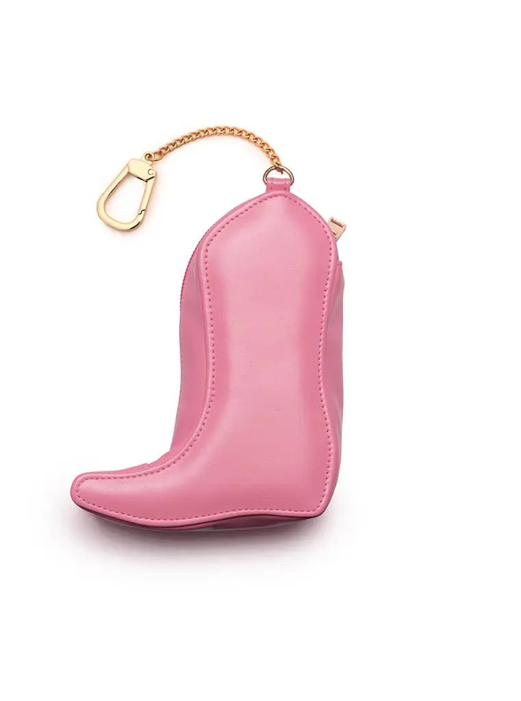 Living Royal 2-in-1 Bag Charm & Reusable Shopper Bag - Pink Cowgirl Boot