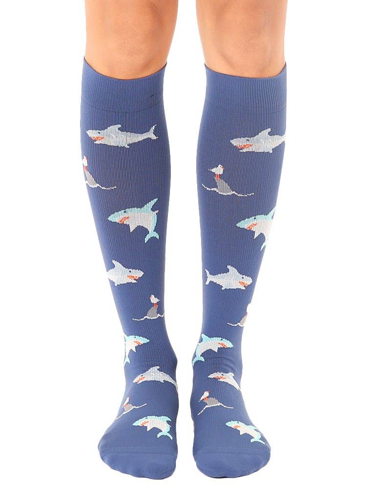 Living Royal - Sharks Compression Socks: Compression