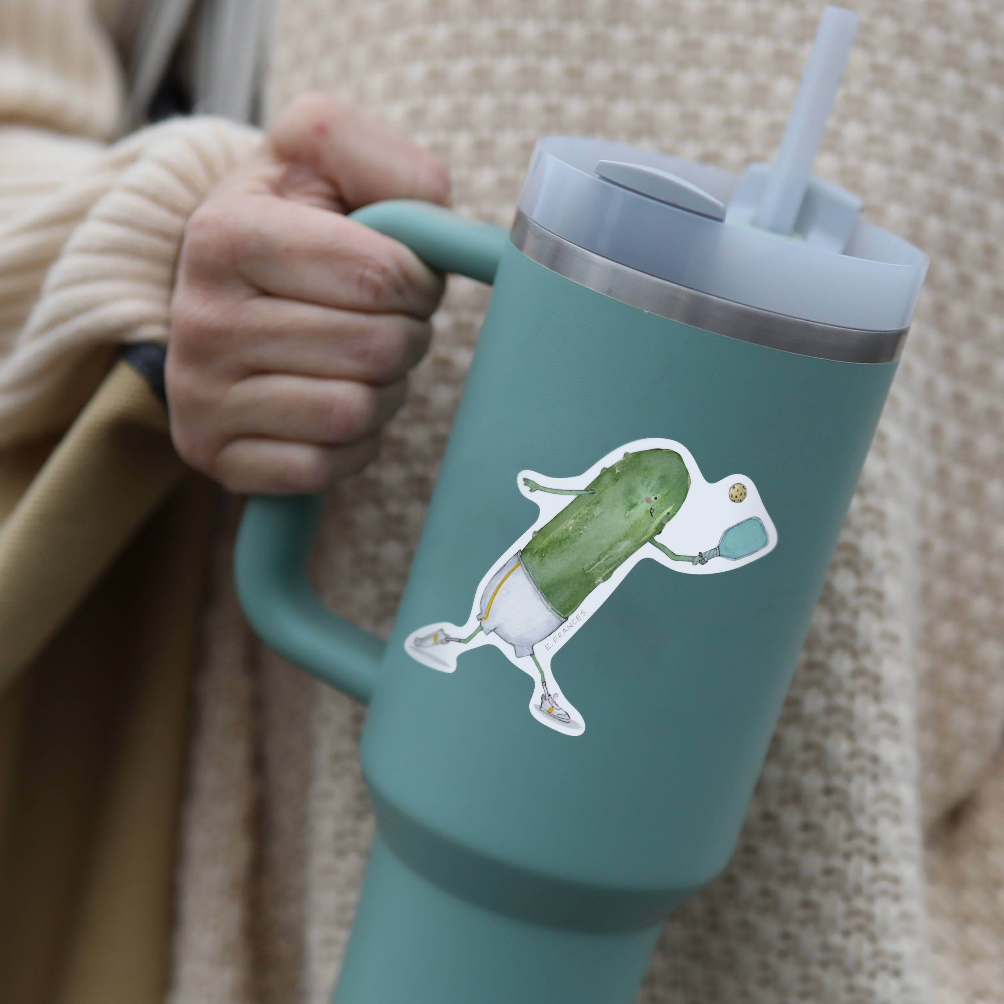 Pegatina de pickleball de E. Frances Paper