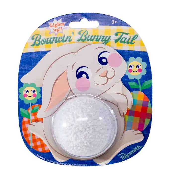 Light-Up Bunny Tail Ball - Easter Bouncy Ball Toy for Kids Toysmith