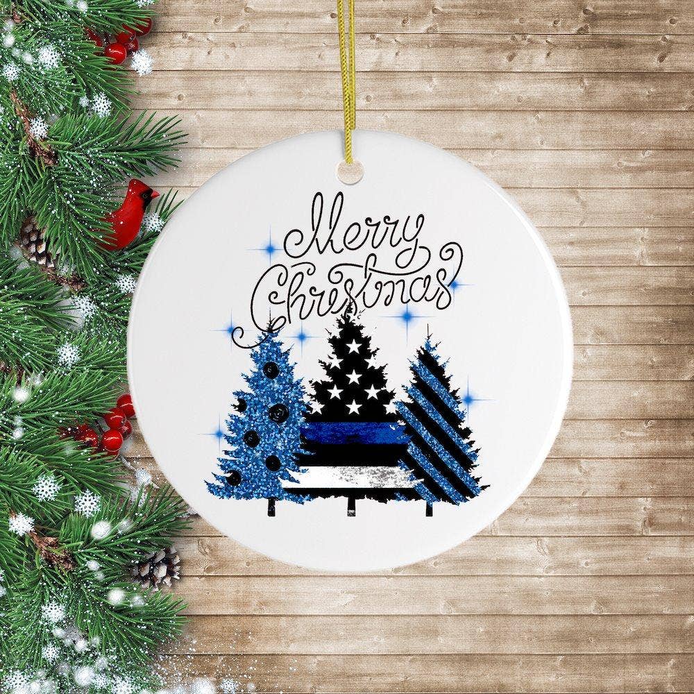 Merry Christmas Police Officer Ornament - Clearance