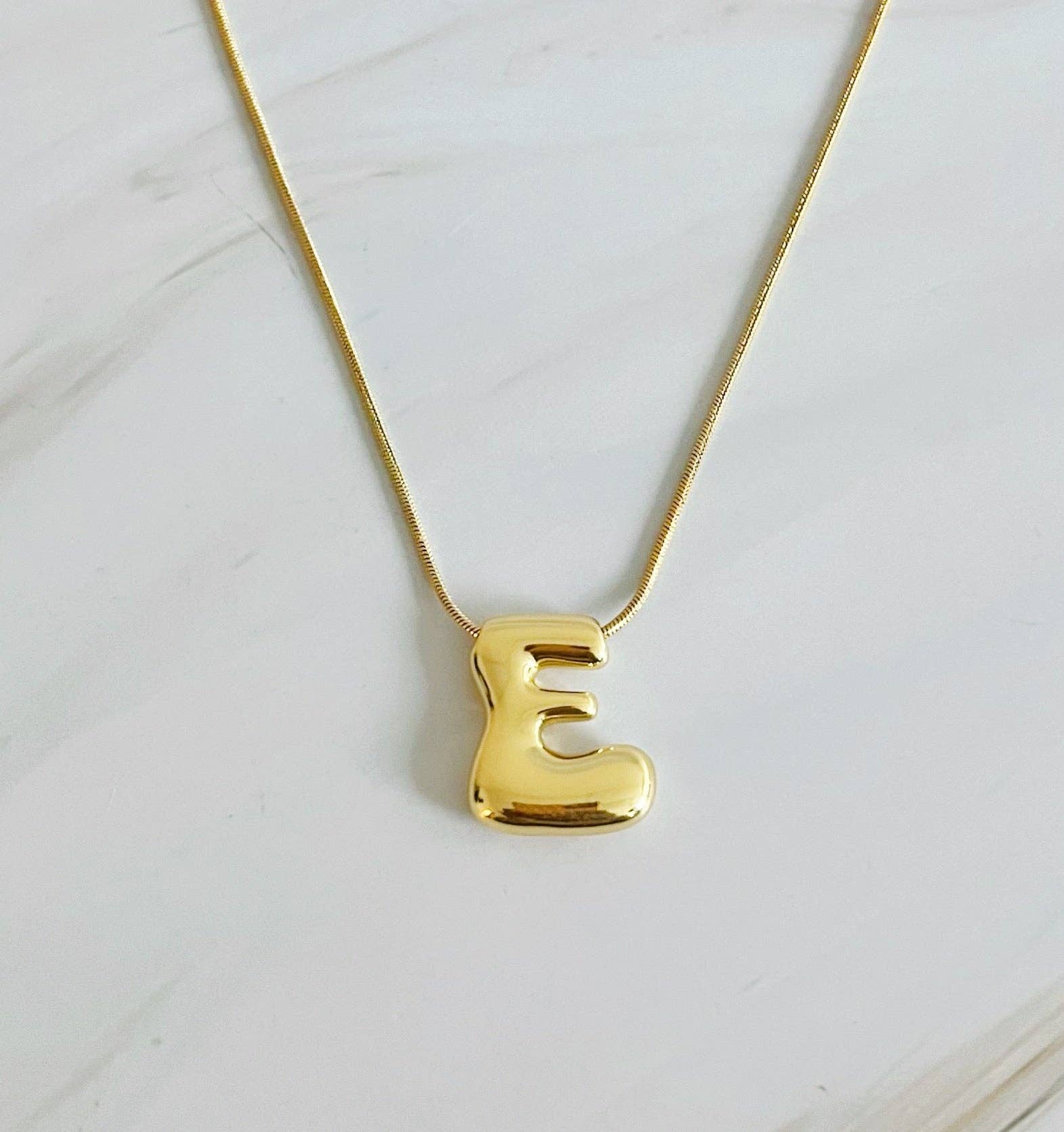 Ellison+Young - Balloon Letter Initial Necklace: C